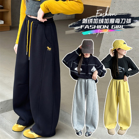 哈比特&哈比特&277款小马加绒弯刀裤