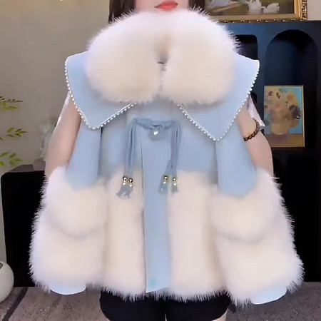 辰辰羊&辰辰羊&仿皮草加绒夹棉外套