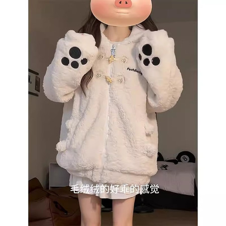 辰辰羊&辰辰羊&兔子耳朵毛毛衣外套