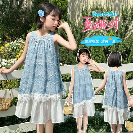 时尚宝贝&时尚宝贝&9031波西米亚剪花连衣裙