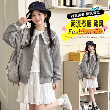 驭（yu)风少女&驭（yu)风少女&Y2623大翻领卫衣外套