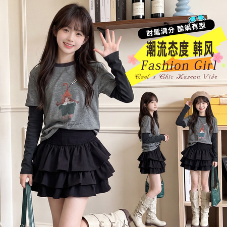 驭（yu)风少女&驭（yu)风少女&Y2622卡通小精灵打底衫