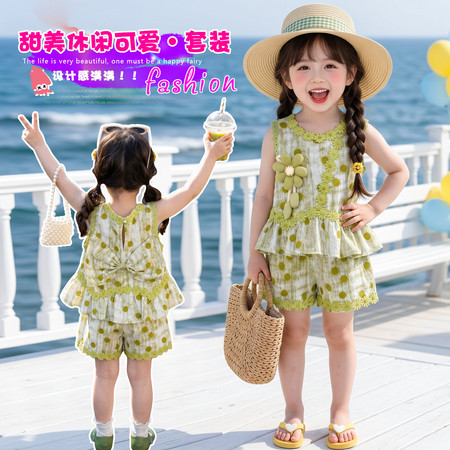 依橙宝贝&依橙宝贝&绿色圆点套装
