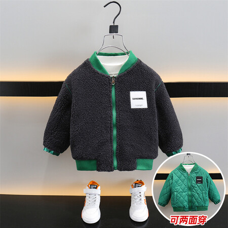 麦豆&麦豆&MD-AB两面穿毛绒棉衣