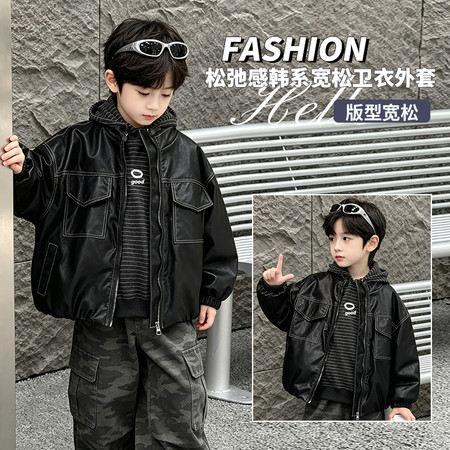 小也纵横&小也纵横&2638-款明线皮衣
