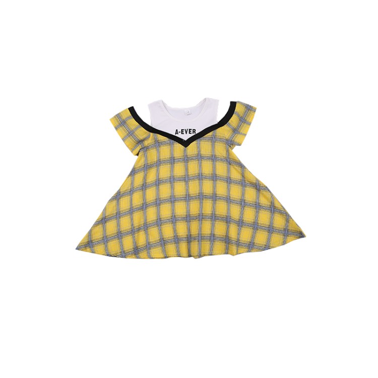 New Girl's Alphabet Plaid Skirt in Children's Summer Dress of 2019