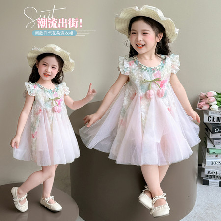 阳光BABY童装&阳光BABY童装&郁金香飞袖连衣裙