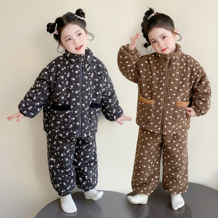 阳光BABY童装&阳光BABY童装&碎花三层小夹棉套装