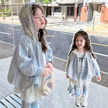 度身尔女&度身尔女&5033款蕾丝连帽外套