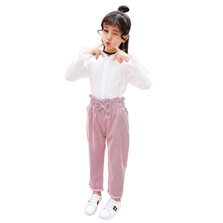 New Spring Girl Korean Lace-sleeve Shirt