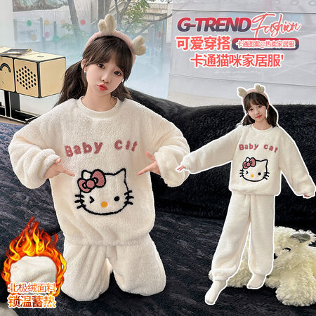 龙塘&龙塘&猫咪家居服套装