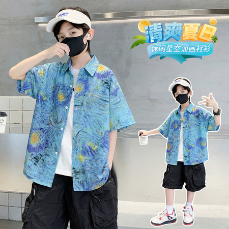 张杨果儿&张杨果儿&2643-6号花短袖衬衫