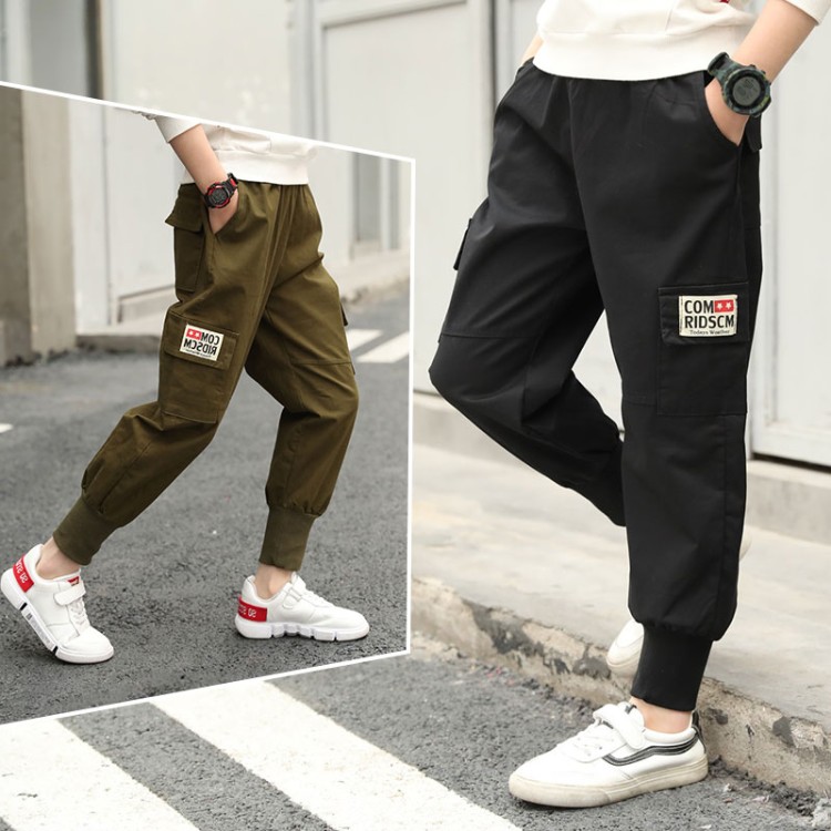 Label-bound overalls, children's trousers, boys'sports pants