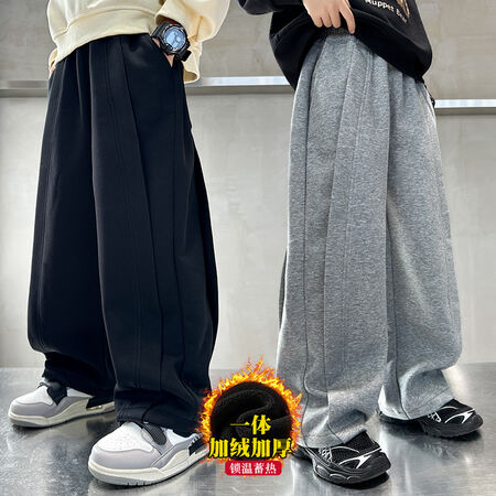 炫裤&炫裤&111款纯色相拼一体加绒休闲裤