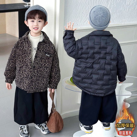 奇特衣族(HY168.潮）&奇特衣族(HY168.潮）&2515豹纹两面穿棉衣