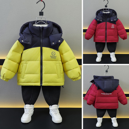 口袋王国&口袋王国&拼色羽绒服-挂25DY015