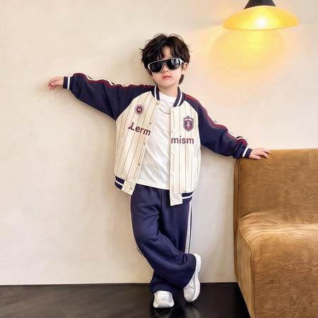 口袋王国&口袋王国&条纹棒球服套装-26QT23AI