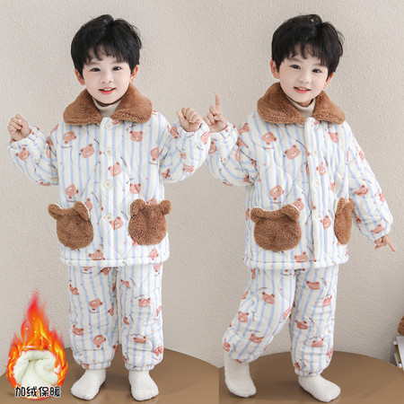 依彤蓓蓓&依彤蓓蓓&25118小熊口袋睡衣套装