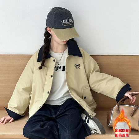 简兮童&简兮童&0085刺绣小狗夹克棉衣