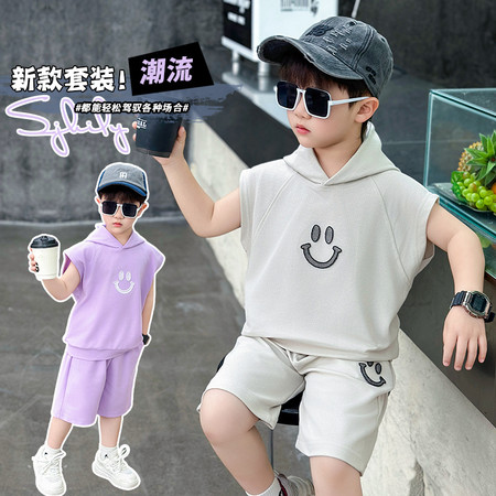 比个椰&比个椰&连帽背心套装2503