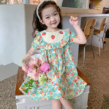 布衣乐童（乐小童）&X8260-草莓连衣裙