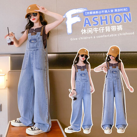 一颗柠檬&一颗柠檬&YKNM2332-1织带背带裤