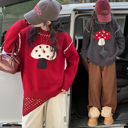 妍府YANFU&妍府YANFU&2562蘑菇毛衣