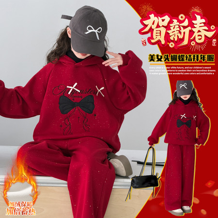 萌呆呆&萌呆呆&美女头刺绣年服套装