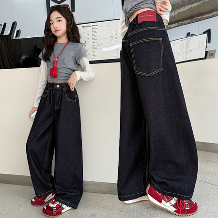 欢喜家&欢喜家&9027春季弯刀牛仔裤