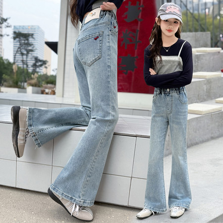 欢喜家&欢喜家&2601弹力紧身喇叭裤