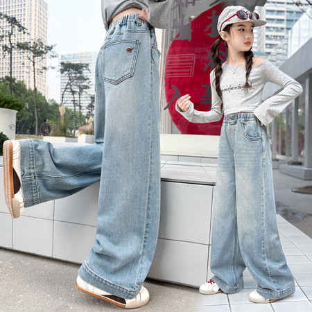 欢喜家&欢喜家&2602直筒牛仔裤