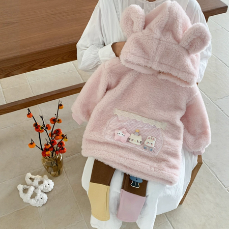 幼颜呦&幼颜呦&25DK31玩偶毛毛卫衣套装