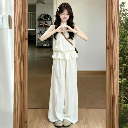 逸豪潮童&逸豪潮童&YH不规则上衣阔腿裤套装