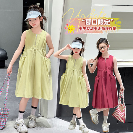 米鹿儿&米鹿儿&mle-x2508大口袋连衣裙