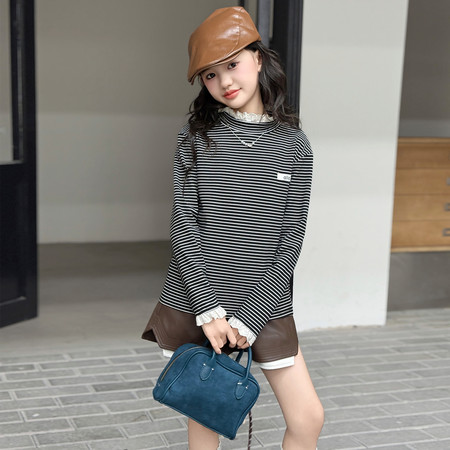暖芽童装&暖芽童装&条纹打底衫