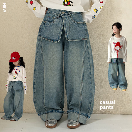 一米阳光服饰【原七颗糖】&一米阳光服饰【原七颗糖】&6009-屁帘弯刀牛仔裤