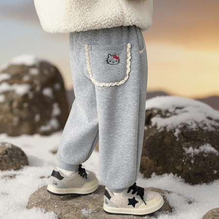 益众乐童装&益众乐童装&小猫加绒卫裤
