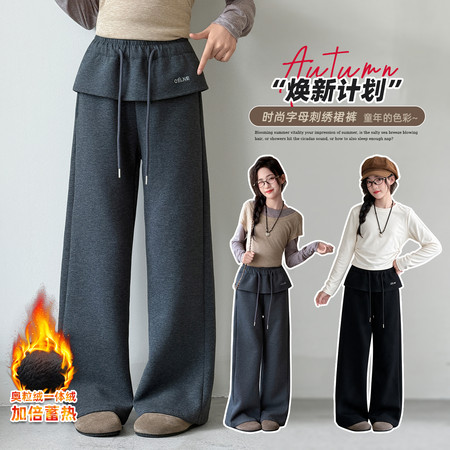 小沐猴&小沐猴&2657加绒字母裙裤3