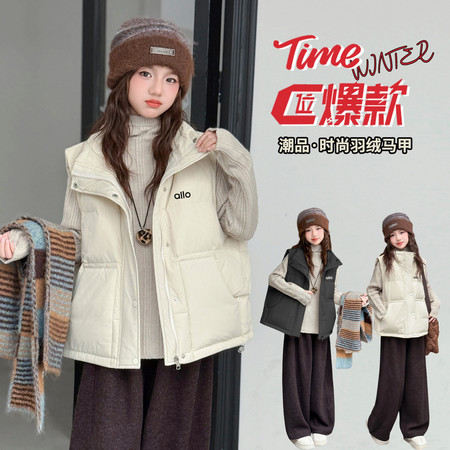 芽芽部落&芽芽部落&651款羽绒马甲-加标