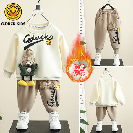 未来星服饰有限公司&未来星服饰有限公司&加绒小黄鸭熊套装