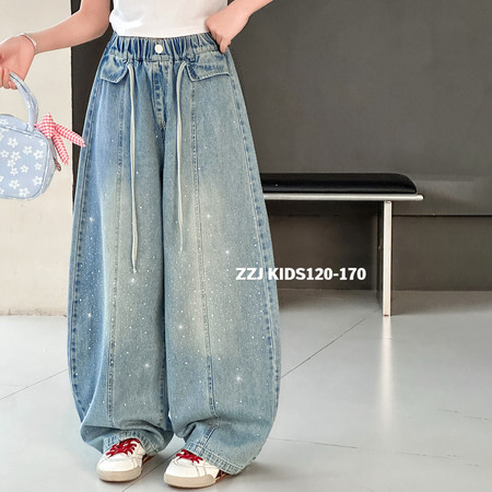 泽泽家&泽泽家&2605烫钻款牛仔裤