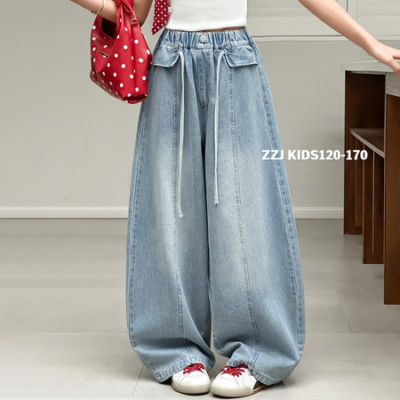 泽泽家&泽泽家&2605袋盖净色牛仔裤