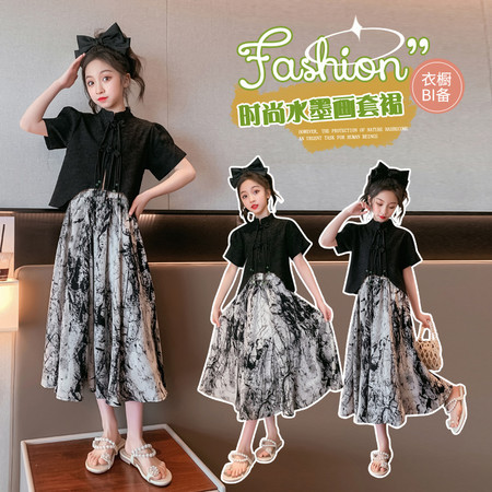 霖霖日记童装&霖霖日记童装&水墨画套裙10