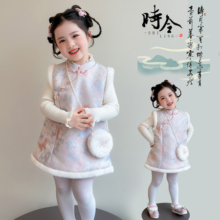 小锅盖&小锅盖&2584满身蝴蝶年服毛衣套装送包包