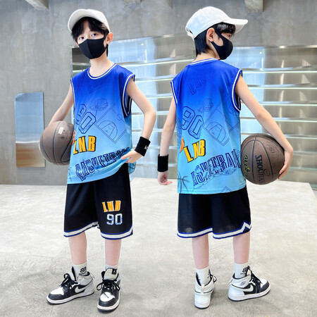 小乐迪&90号男童无袖篮球服套装