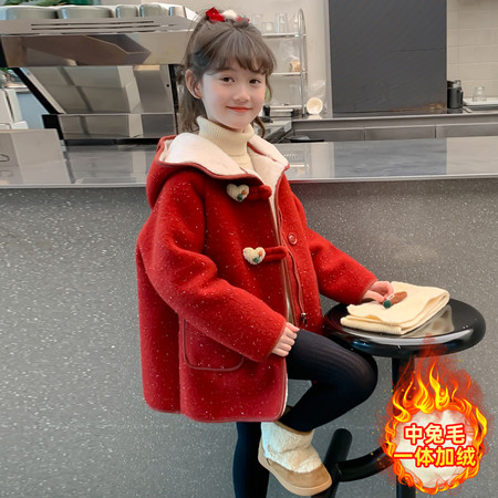 三毛网供&三毛网供&242441爱心大衣外套送围巾