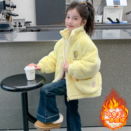 三毛网供&三毛网供&251822卡通水貂绒外套送包包