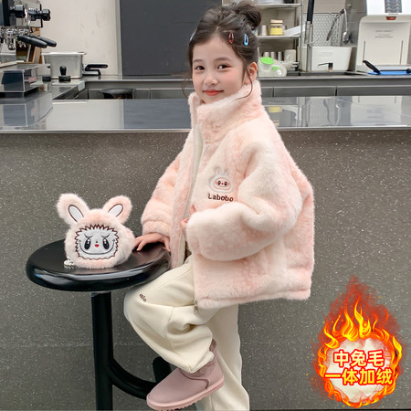 三毛网供&三毛网供&251817卡通水貂绒外套送包包