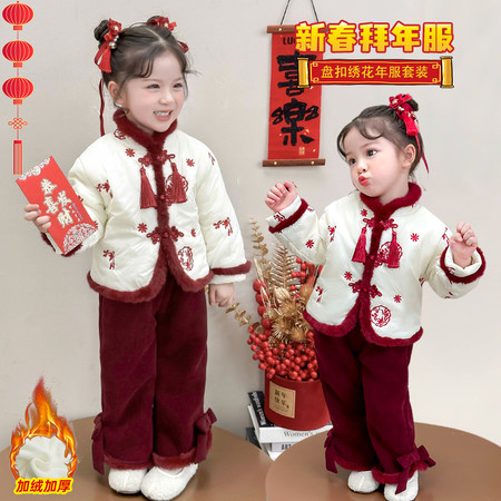 布二童装&布二童装&1绣花年服套装B24070