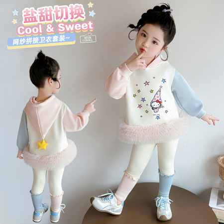 布二童装&布二童装&星星人打底裤套装B26005